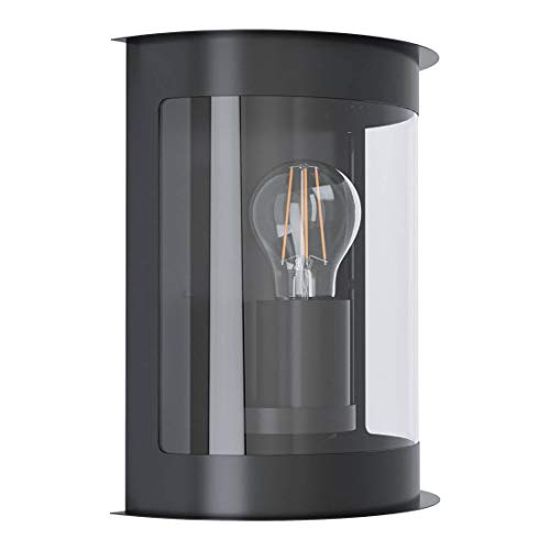 EGLO Außen Wandlampe Daril 1, 1 flammige Außenleuchte Vintage, Retro, Wandleuchte aus verzinktem Stahl in Schwarz und Kunststoff in Transparent, Außenlampe mit E27 Fassung, IP44 EGLO Außen Wandlampe Daril 1, 1 flammige Außenleuchte Vintage, Retro, Wandleuchte aus verzinktem Stahl in Schwarz und Kunststoff in Transparent, Außenlampe mit E27 Fassung, IP44 von EGLO