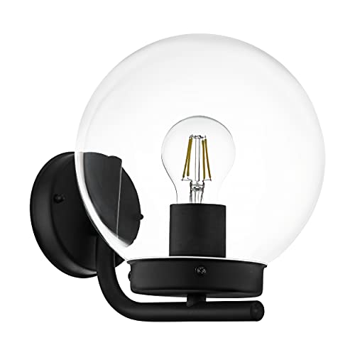 EGLO Außen Wandlampe Taverna, 1 flammige Außenleuchte klassisch, Wandleuchte aus verzinktem Stahl in Schwarz und Kunststoff in Transparent, Außenlampe mit E27 Fassung, IP44 EGLO Außen Wandlampe Taverna, 1 flammige Außenleuchte klassisch, Wandleuchte aus verzinktem Stahl in Schwarz und Kunststoff in Transparent, Außenlampe mit E27 Fassung, IP44 von EGLO