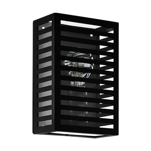 EGLO Außenleuchte Alamonte 3, Wandleuchte außen aus Metall in Schwarz, Wand Außenbeleuchtung, Außenlampe mit E27 Fassung, IP44 von EGLO