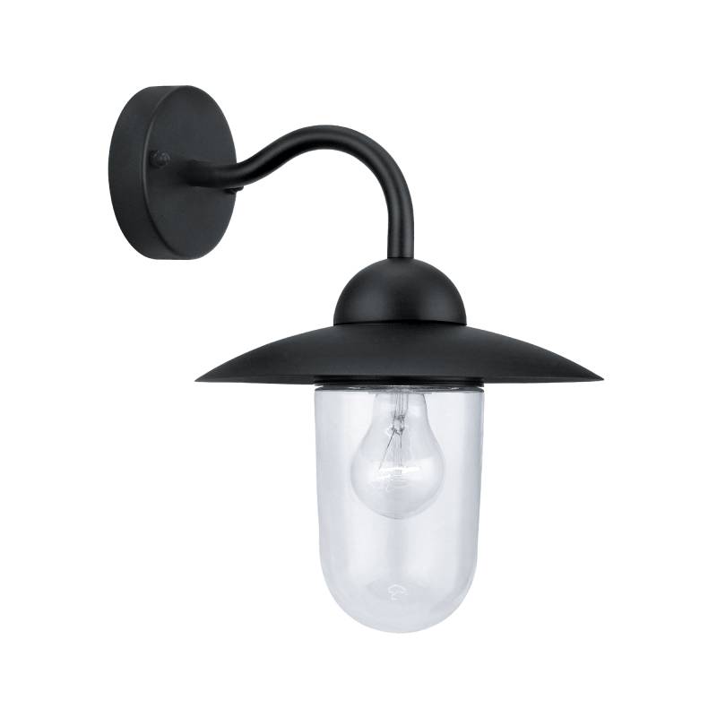EGLO Außenwandleuchte 'Milton' schwarz E27 60 W von EGLO