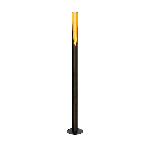 EGLO Stehlampe Barbotto, Eck Standleuchte, Stablampe aus Metall in Schwarz und Gold, GU10 Fassung, inkl. Trittschalter von EGLO