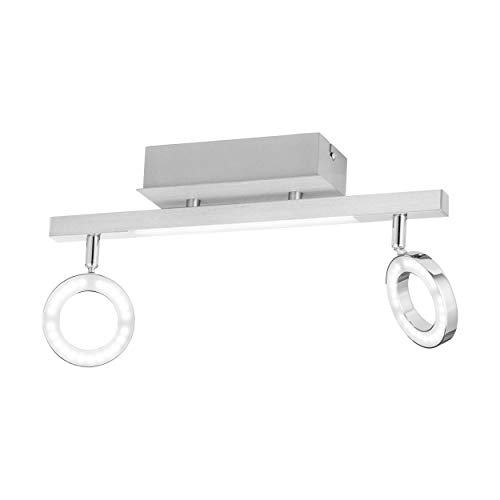 EGLO LED Deckenlampe Cardillo, 2 flammige Deckenleuchte, Deckenstrahler aus Alu, Metall und Kunststoff, Wohnzimmerlampe in Chrom, LED Flurlampe warmweiß EGLO LED Deckenlampe Cardillo, 2 flammige Deckenleuchte, Deckenstrahler aus Alu, Metall und Kunststoff, Wohnzimmerlampe in Chrom, LED Flurlampe warmweiß von EGLO