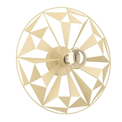 EGLO Deckenlampe Castanuelo, 1 flammige Wandlampe elegant, retro, Deckenleuchte aus Metall, Wandleuchte in Gold, Wohnzimmerlampe geometrisch, Schlafzimmerlampe E27, Ø 42,5 cm von EGLO