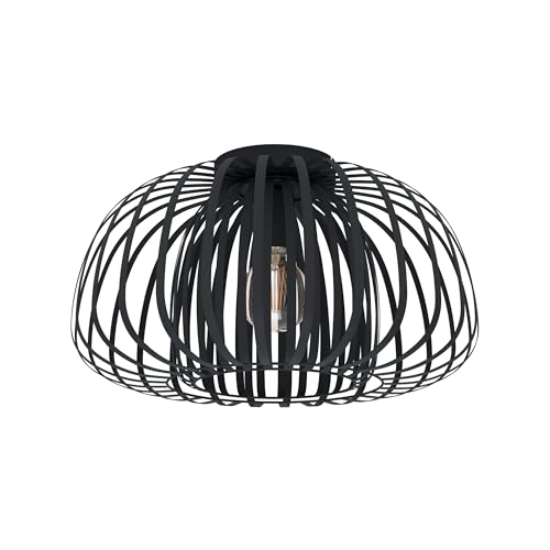 EGLO Deckenlampe Encinitos, Deckenleuchte Wohnzimmer, Wohnzimmerlampe aus Metall in Schwarz, Lampe Decke Schlafzimmer, Flurlampe mit E27 Fassung, Ø 45 cm EGLO Deckenlampe Encinitos, Deckenleuchte Wohnzimmer, Wohnzimmerlampe aus Metall in Schwarz, Lampe Decke Schlafzimmer, Flurlampe mit E27 Fassung, Ø 45 cm von EGLO