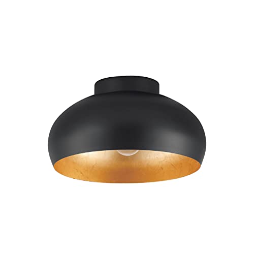 EGLO Deckenlampe Mogano 2, 1-flammige Deckenleuchte, Wohnzimmerlampe aus Metall in Schwarz und Gold, Flurlampe Decke, Deckenbeleuchtung mit E27 Fassung EGLO Deckenlampe Mogano 2, 1-flammige Deckenleuchte, Wohnzimmerlampe aus Metall in Schwarz und Gold, Flurlampe Decke, Deckenbeleuchtung mit E27 Fassung von EGLO