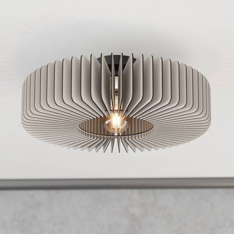 Deckenlampe Palombaia, weiß, Ø 50 cm, Stahl/Holz, E27 von EGLO