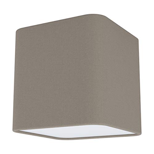 EGLO Deckenlampe Posaderra, 1 flammige Deckenleuchte, Wohnzimmerlampe aus Stahl, Textil und Kunststoff in Taupe, Weiß, Küchenlampe, Flurlampe Decke mit E27 Fassung, L x B 14 cm EGLO Deckenlampe Posaderra, 1 flammige Deckenleuchte, Wohnzimmerlampe aus Stahl, Textil und Kunststoff in Taupe, Weiß, Küchenlampe, Flurlampe Decke mit E27 Fassung, L x B 14 cm von EGLO