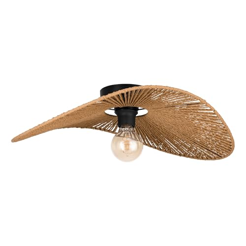 EGLO Deckenlampe Siruela, Deckenleuchte Nature Design, FSC zertifiziert, Deckenbeleuchtung aus Papier in Natur und Metall in Schwarz, Wohnzimmerlampe mit E27 Fassung, L 56 cm EGLO Deckenlampe Siruela, Deckenleuchte Nature Design, FSC zertifiziert, Deckenbeleuchtung aus Papier in Natur und Metall in Schwarz, Wohnzimmerlampe mit E27 Fassung, L 56 cm von EGLO