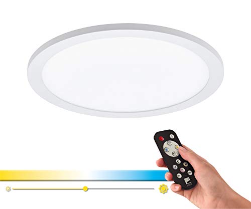 EGLO Access LED Deckenleuchte Sarsina-A, 1 flammige Wandlampe, LED Deckenlampe aus Aluminium und Kunststoff in Weiß, mit Fernbedienung, Farbtemperaturwechsel (warm, neutral, kalt), dimmbar, Ø 30 cm von EGLO