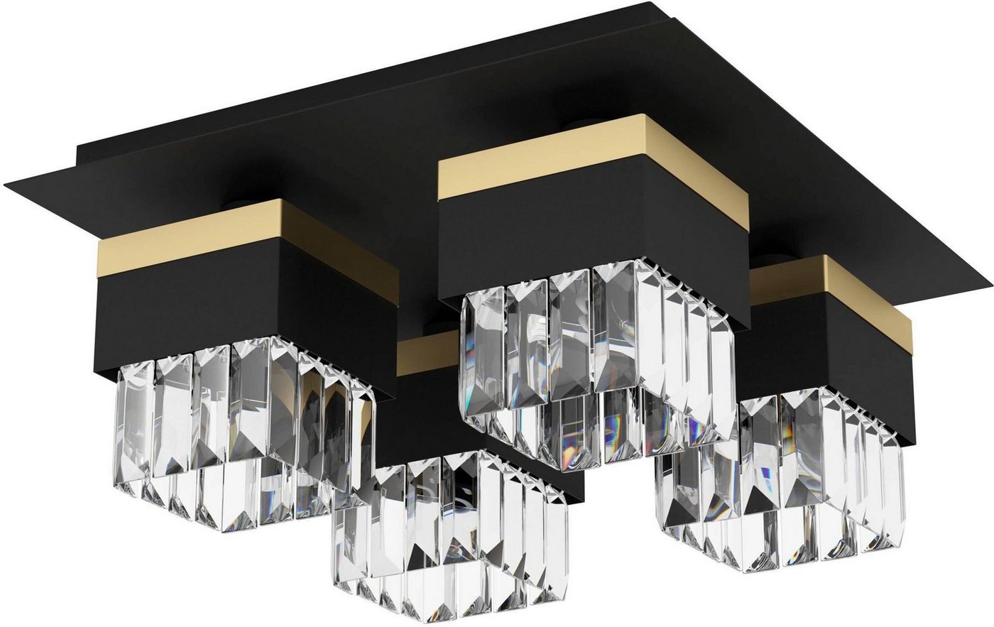 EGLO Deckenleuchte BARRANCAS, Leuchtmittel wechselbar, ohne Leuchtmittel, Deckenleuchte in schwarz und gold aus Stahl - exkl. E14 - 40W EGLO Deckenleuchte BARRANCAS, Leuchtmittel wechselbar, ohne Leuchtmittel, Deckenleuchte in schwarz und gold aus Stahl - exkl. E14 - 40W von EGLO