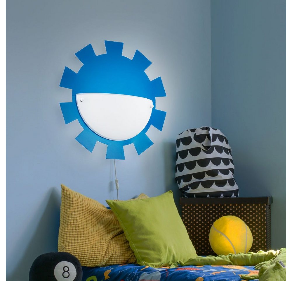 EGLO Dekolicht, Leuchtmittel nicht inklusive, Hochwertige Kinder Zimmer Wand Beleuchtung Kabel Schalter Sonne von EGLO