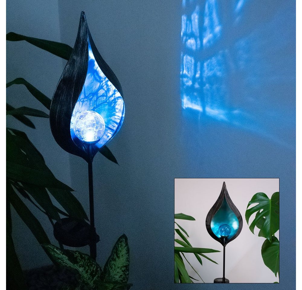 EGLO LED Solarleuchte, LED-Leuchtmittel fest verbaut, LED Solar Außen Steck Leuchte Garten Deko Erdspieß Terrassen von EGLO
