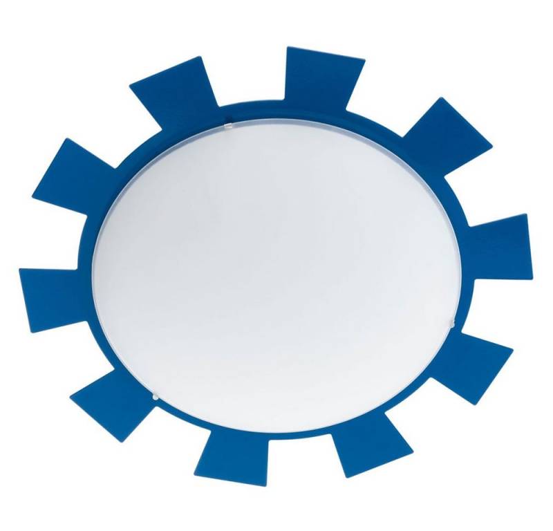 EGLO Deckenleuchte, Leuchtmittel nicht inklusive, Kinderleuchte Deckenleuchte Wandlampe Kinderzimmer Stahl blau weiß E27 von EGLO