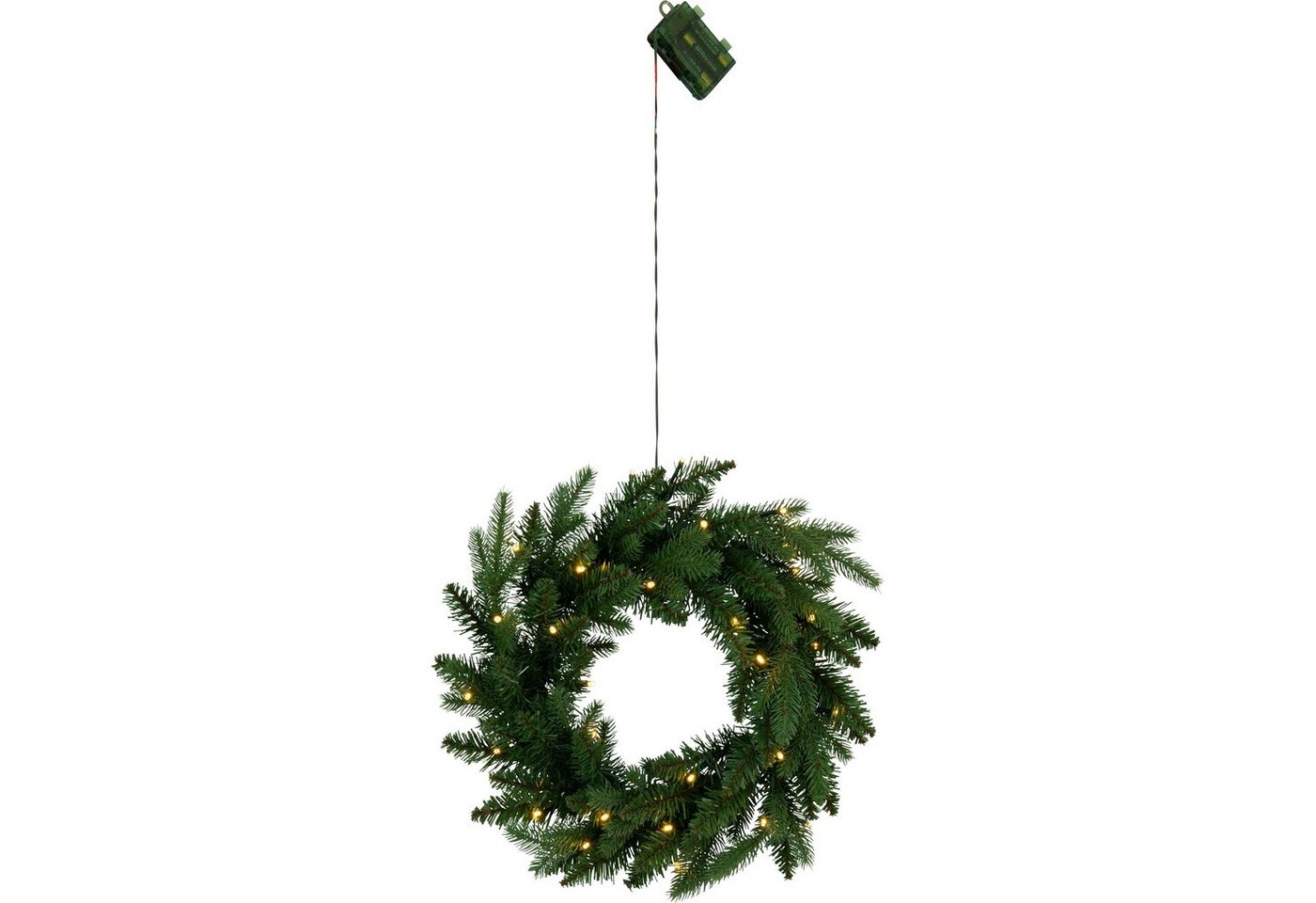 EGLO Dekoobjekt Byske, LED Weihnachtskranz mit Dämmerungssensor, f. innen und außen, Ø 45 cm von EGLO