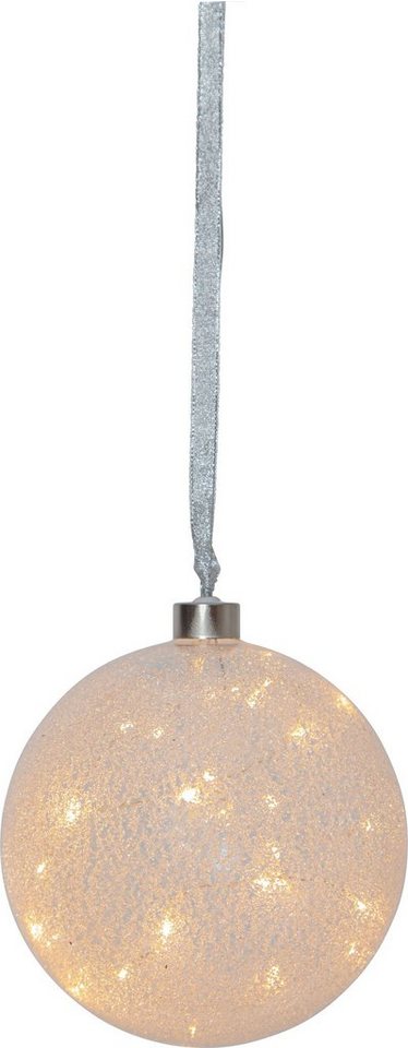 EGLO Dekoobjekt Glow snow, LED Weihnachtskugel für Innen, Ø 15 cm, Leuchtkugel, Strom-Betrieb von EGLO