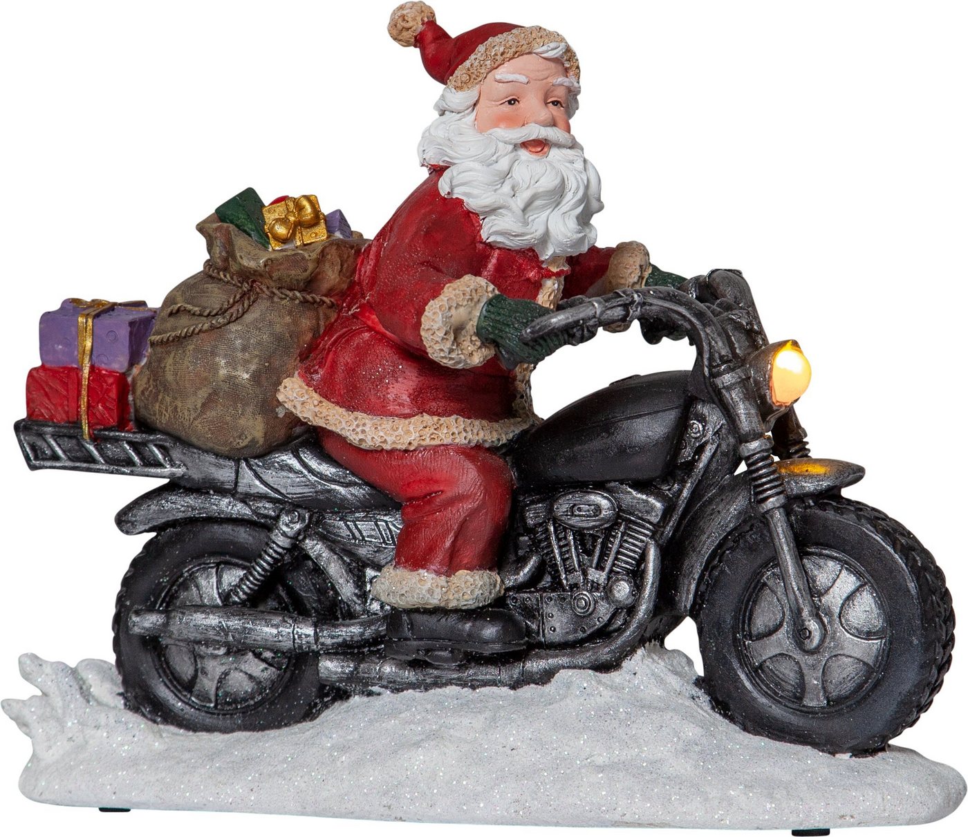 EGLO Dekoobjekt Merryville, LED Weihnachtsdeko Motorrad m. Weihnachtsmann, batteriebetrieben von EGLO