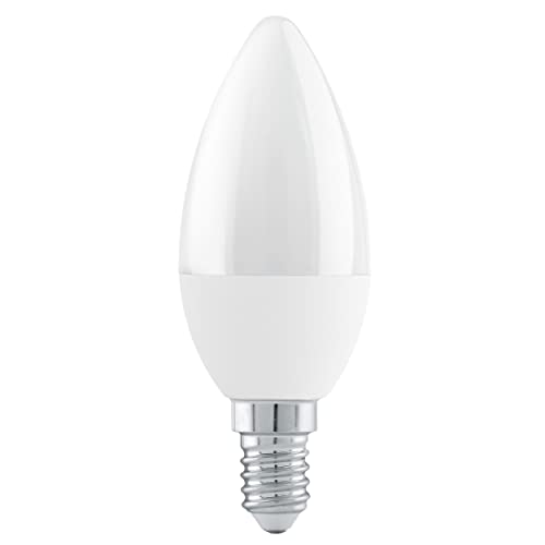 EGLO E14 LED Lampe dimmbar in Stufen, Glühbirne in Kerzenform zum Dimmen mit Lichtschalter, 4,9 Watt (entspricht 40 Watt), 470 Lumen, Leuchtmittel warmweiß, 3000 K, Glühlampe C37, Ø 3,7 cm von EGLO