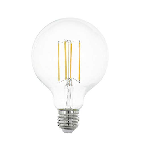 EGLO E27 LED Lampe, Glühbirne Globe klassisch, Leuchtmittel für Retro Beleuchtung, 8 Watt (entspricht 75 Watt), 1055 Lumen, warmweiß, 2700k, Edison Birne G95, Ø 9,5 cm von EGLO