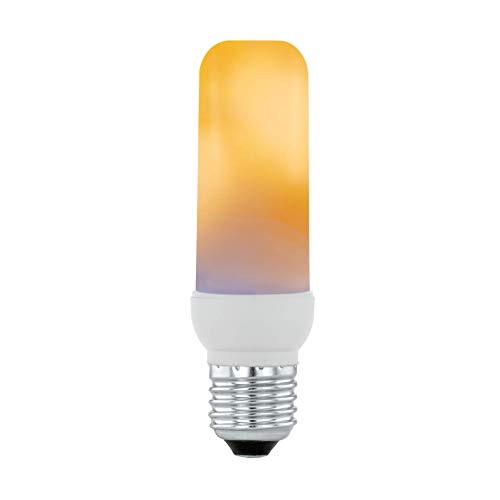 EGLO E27 LED mit Flammeneffekt, Flammen Glühbirne in Röhrenform, 3 Watt, 90 Lumen, Deko-Leuchtmittel warmweiß, 1600k, Glühlampe T40, Ø 4 cm EGLO E27 LED mit Flammeneffekt, Flammen Glühbirne in Röhrenform, 3 Watt, 90 Lumen, Deko-Leuchtmittel warmweiß, 1600k, Glühlampe T40, Ø 4 cm von EGLO