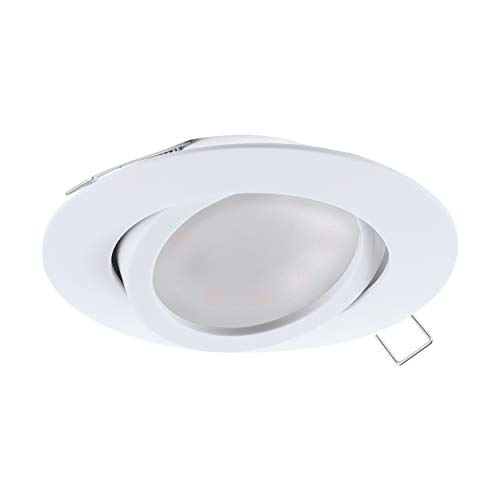 EGLO Einbaustrahler Tedo, Spot aus Aluminiumguss in Weiß, Einbauleuchte mit GU10 Fassung, LED Leuchtmittel inklusive, Einbaustrahler flach, schwenkbar, Ø 8 cm EGLO Einbaustrahler Tedo, Spot aus Aluminiumguss in Weiß, Einbauleuchte mit GU10 Fassung, LED Leuchtmittel inklusive, Einbaustrahler flach, schwenkbar, Ø 8 cm von EGLO