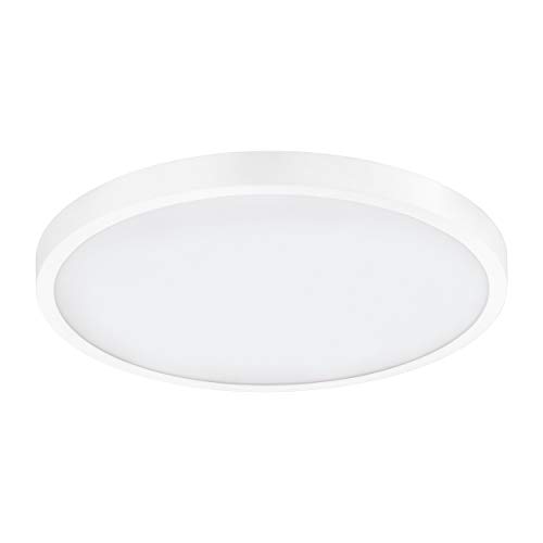 EGLO LED Deckenleuchte Fueva 1, 1 flammige Deckenlampe, Material: Aluminium, Kunststoff, Farbe: Weiß, Ø: 40 cm, neutralweiß von EGLO
