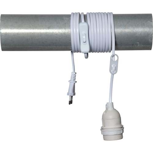 EGLO Fassung mit Kabel und Stecker Basic, Lampenfassung Hängelampe, Lampenaufhängung Papiersterne, Kunststoff in weiss, E27 Fassung EGLO Fassung mit Kabel und Stecker Basic, Lampenfassung Hängelampe, Lampenaufhängung Papiersterne, Kunststoff in weiss, E27 Fassung von EGLO