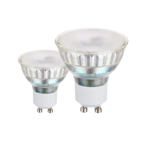 EGLO GU10 Lampe 2er-Set, 2 LED Spots, Reflektorlampe je 4,8 Watt (entspricht 35 Watt), 400 Lumen, Leuchtmittel warmweiß, 3000k, Glühbirne Ø 5 cm, Satiniert von EGLO