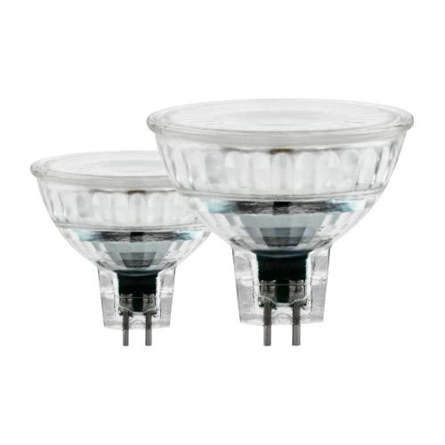 EGLO GU5,3 Lampe 2er-Set, 2 LED-Reflektor Spots, Reflektorlampen je 3 Watt (entspricht 22 Watt), 230 Lumen, Leuchtmittel warmweiß, 2700 K, Glühbirne MR16, Ø 5 cm von EGLO