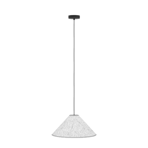 EGLO Hängelampe Alsager, 1-flammige Pendelleuchte über Esstisch, Esszimmerlampe aus Filz in Grau und Metall in Schwarz, Hängeleuchte mit E27 Fassung, Ø 41 cm von EGLO