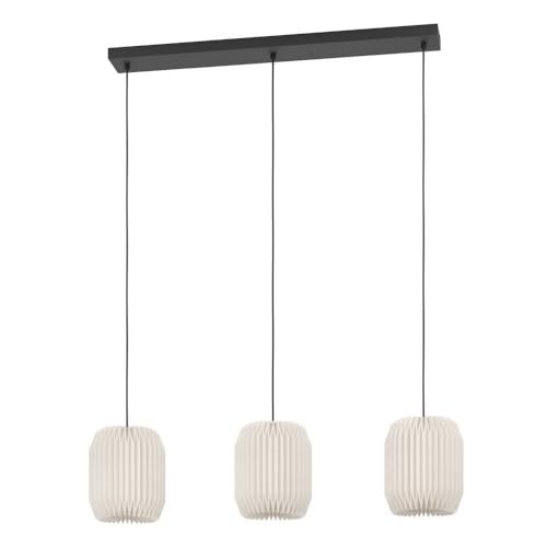 EGLO Hängelampe Belgrave, Pendelleuchte über Esstisch, Esszimmerlampe 3-flammig im Japan-Stil, Metall und Papier in Weiß, FSC-Zertifiziert, E27 Fassung, 88 cm EGLO Hängelampe Belgrave, Pendelleuchte über Esstisch, Esszimmerlampe 3-flammig im Japan-Stil, Metall und Papier in Weiß, FSC-Zertifiziert, E27 Fassung, 88 cm von EGLO