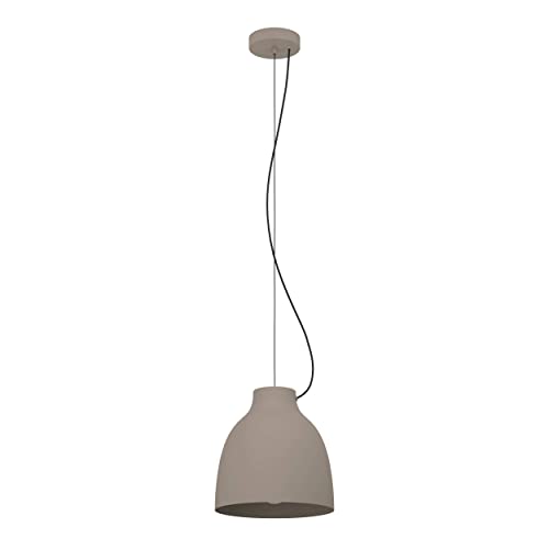 EGLO Hängelampe Camasca, Esstisch Pendelleuchte 1-flammig, höhenverstellbare Esszimmerlampe aus Metall in Taupe, Hängeleuchte mit E27 Fassung EGLO Hängelampe Camasca, Esstisch Pendelleuchte 1-flammig, höhenverstellbare Esszimmerlampe aus Metall in Taupe, Hängeleuchte mit E27 Fassung von EGLO
