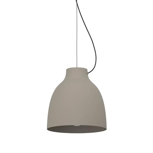 EGLO Hängelampe Camasca, Esstisch Pendelleuchte 1-flammig, höhenverstellbare Esszimmerlampe aus Metall in Taupe, Hängeleuchte mit E27 Fassung von EGLO