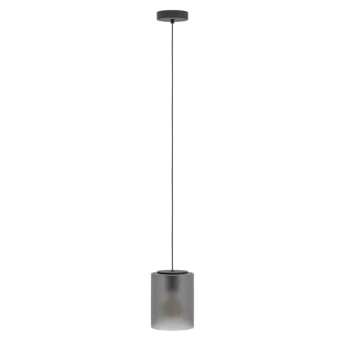 EGLO Hängelampe Colomera, Pendelleuchte über Esstisch, elegante Esszimmerlampe aus Metall in Schwarz und Rauchglas, E27 Fassung, Ø 15 cm EGLO Hängelampe Colomera, Pendelleuchte über Esstisch, elegante Esszimmerlampe aus Metall in Schwarz und Rauchglas, E27 Fassung, Ø 15 cm von EGLO