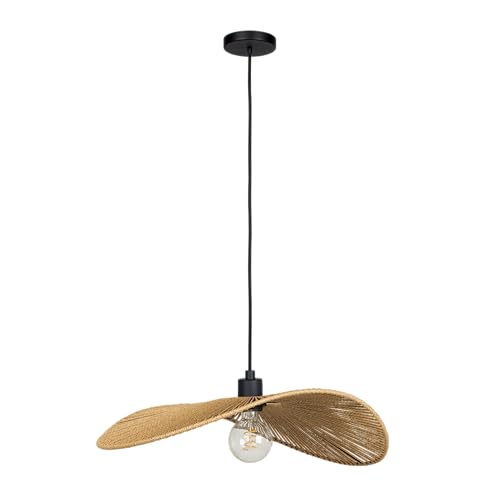 EGLO Hängelampe Siruela, Pendelleuchte über Esstisch, FSC zertifiziert, Esszimmerlampe aus Papier in Natur und Metall in Schwarz, Hängeleuchte mit E27 Fassung, 40x56 cm EGLO Hängelampe Siruela, Pendelleuchte über Esstisch, FSC zertifiziert, Esszimmerlampe aus Papier in Natur und Metall in Schwarz, Hängeleuchte mit E27 Fassung, 40x56 cm von EGLO