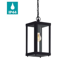 EGLO Hängeleuchte "ALAMONTE 1 Pendellampe, Stahl und Glas, IP44, E27, Außenlampe, Lampe" E27 Hängeleuchte, L15 x B15 x H113 cm, schwarz, 1X60W exkl. EGLO Hängeleuchte "ALAMONTE 1 Pendellampe, Stahl und Glas, IP44, E27, Außenlampe, Lampe" E27 Hängeleuchte, L15 x B15 x H113 cm, schwarz, 1X60W exkl. von EGLO