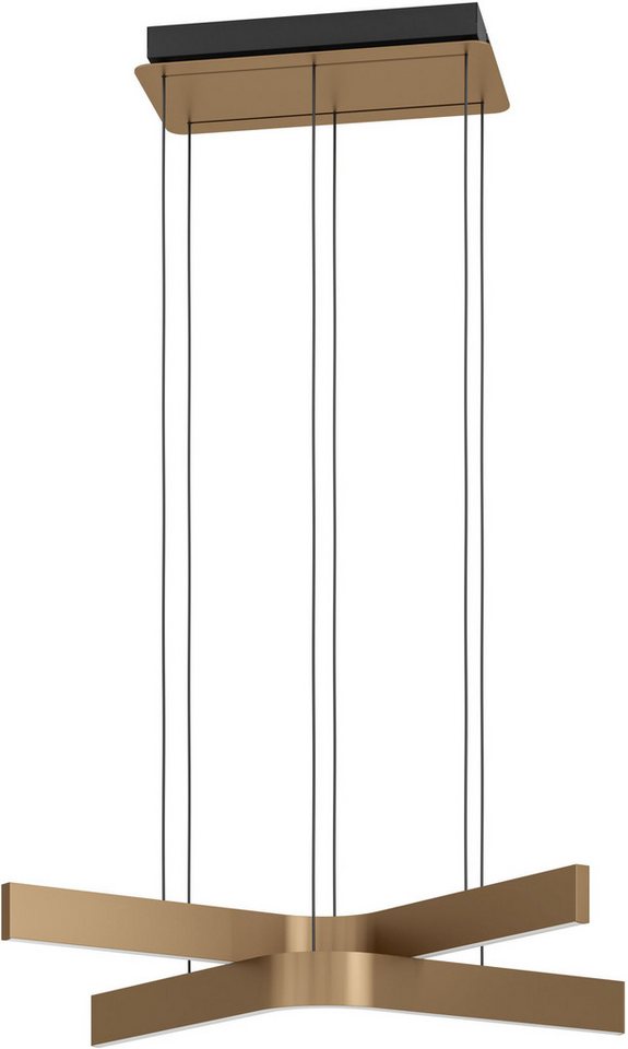 EGLO Hängeleuchte FOLCINO-Z Pendellampe - Alu, Stahl - LED - 2X18W - IP20, CCT - über Fernbedienung, Dimmfunktion, Farbwechsel, Memoryfunktion, Nachtlichtfunktion, RGB, Weckerfunktion, dimmbar über Fernbedienung, mehrere Helligkeitsstufen, LED fest integriert, Kaltweiß, Neutralweiß, RGB, Warmweiß, Hängelampe, Deckenlampe, Wohnzimmer, Esszimmer, L64 x B43,5 x H110 cm von EGLO