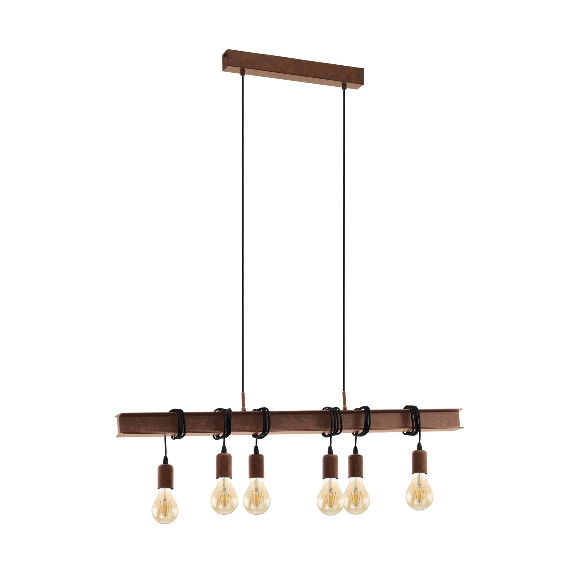 EGLO Hängeleuchte 'Townshend 4' braun 100 cm EGLO Hängeleuchte 'Townshend 4' braun 100 cm von EGLO