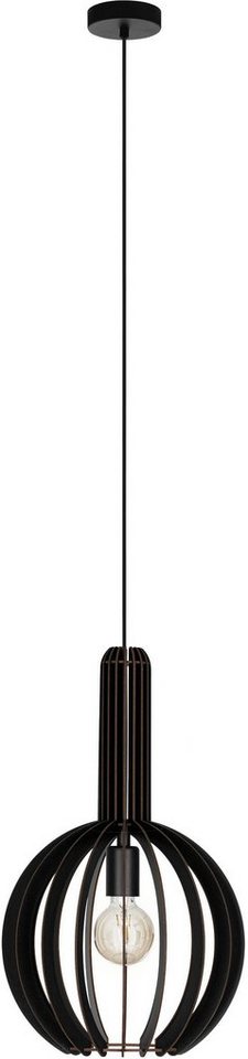 EGLO Hängeleuchte VELASCO, ohne Leuchtmittel, Hängeleuchte, H110 x Ø31 cm, schwarz, 1X40W exkl. von EGLO