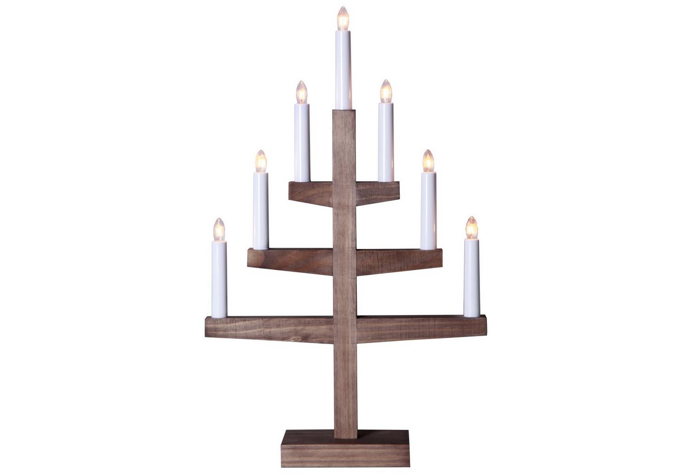 EGLO Kerzenständer Trapp, Kerzenständer Weihnachten mit 7 künstlichen Kerzen mit Kabel, 54 cm von EGLO
