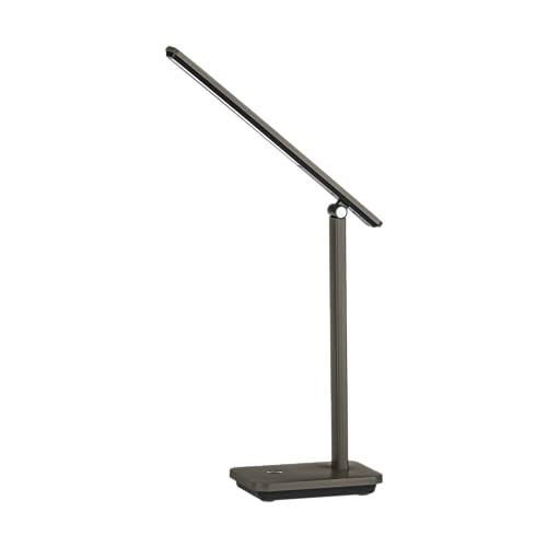 EGLO LED Akku Tischlampe Iniesta, aufladbare Nachttischlampe touch dimmbar, Schreibtischlampe Büro mit USB Ladefunktion, Kunststoff in Cappuccino und Schwarz, warmweiß-kaltweiß von EGLO
