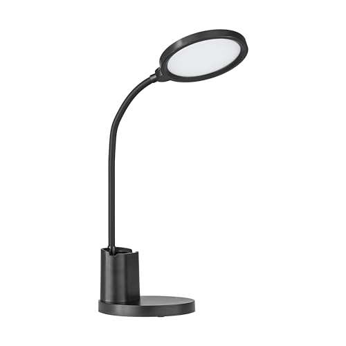 EGLO LED Akku Tischlampe Rehamna, aufladbare Nachttischlampe touch dimmbar, Schreibtischlampe Büro mit USB Ladefunktion, Kunststoff in Schwarz, warmweiß-kaltweiß von EGLO