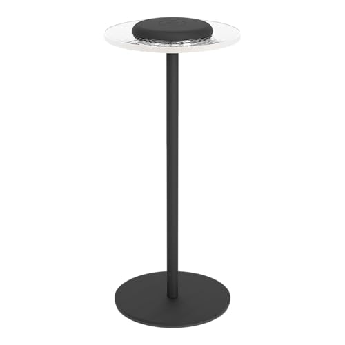 EGLO LED Akku Tischleuchte Trepella, kabellose Tischlampe touch dimmbar mit Farbwechsel, Nachttischlampe aus Metall in Schwarz und Kunststoff in Transparent, RGB, warmweiß von EGLO