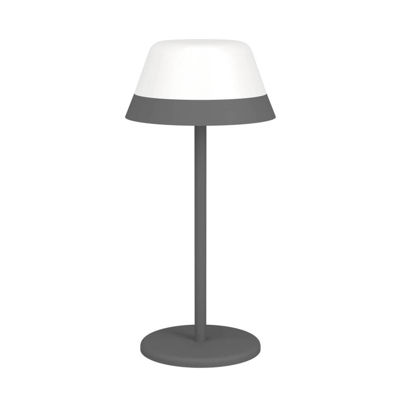 EGLO LED Außen-Tischlampe Meggiano Grau-Weiß kabellose Touch-Funkt. RGBW IP54 von EGLO