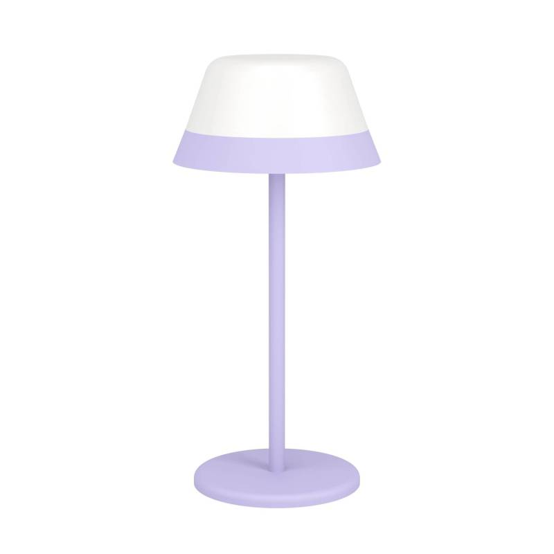 EGLO LED Außen-Tischlampe Meggiano Lila-Weiß kabellose Touch-Funkt. RGBW IP54 von EGLO
