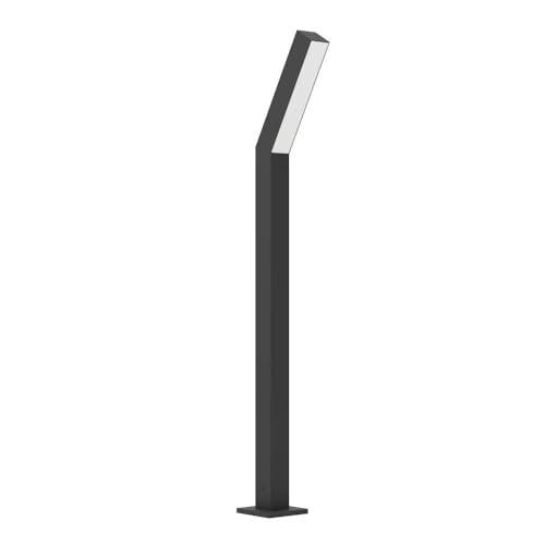 EGLO LED Outdoor Stehlampe Ugento, Außenlampe Garten, Außenleuchte stehend, Wegeleuchte aus Metall in Schwarz und Kunststoff in Weiß, Lampe außen warmweiß, IP44, 79 cm von EGLO