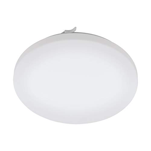EGLO LED Badezimmer-Deckenlampe Frania, 1 flammige Deckenleuchte, Material: Stahl, Kunststoff, Farbe: Weiß, Ø: 33 cm, IP44 von EGLO