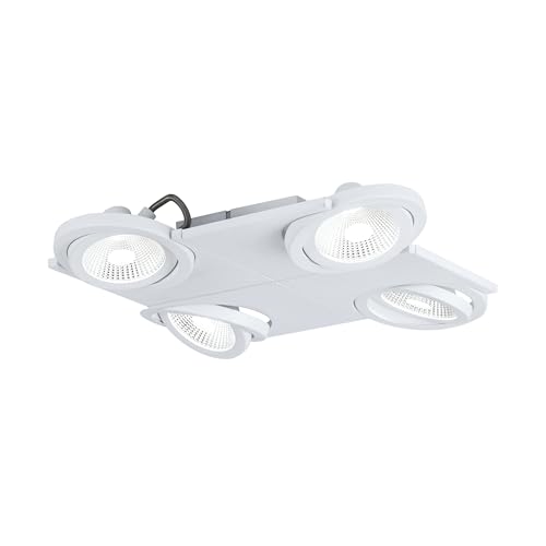 EGLO LED Deckenlampe Brea, Deckenstrahler, Stahl, Alu in weiss, Glas satiniert in weiss, klar warmweiß EGLO LED Deckenlampe Brea, Deckenstrahler, Stahl, Alu in weiss, Glas satiniert in weiss, klar warmweiß von EGLO