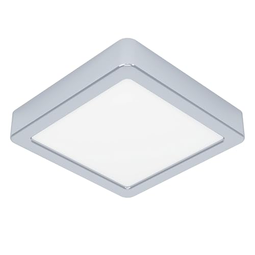 EGLO LED Deckenlampe Fueva 6, Bad Deckenleuchte 15 x 15 cm, Badlampe aus Stahl in Chrom und Kunststoff in Weiß, Badezimer Lampe, warmweiß-kaltweiß, IP44 EGLO LED Deckenlampe Fueva 6, Bad Deckenleuchte 15 x 15 cm, Badlampe aus Stahl in Chrom und Kunststoff in Weiß, Badezimer Lampe, warmweiß-kaltweiß, IP44 von EGLO