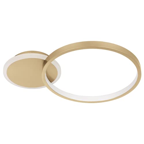 EGLO LED Deckenlampe Gafares, dimmbare Deckenleuchte mit Fernbedienung, runde Wohnzimmerlampe aus Aluminium und Stahl in weiß und gold, Lampe Decke warmweiß-kaltweiß EGLO LED Deckenlampe Gafares, dimmbare Deckenleuchte mit Fernbedienung, runde Wohnzimmerlampe aus Aluminium und Stahl in weiß und gold, Lampe Decke warmweiß-kaltweiß von EGLO