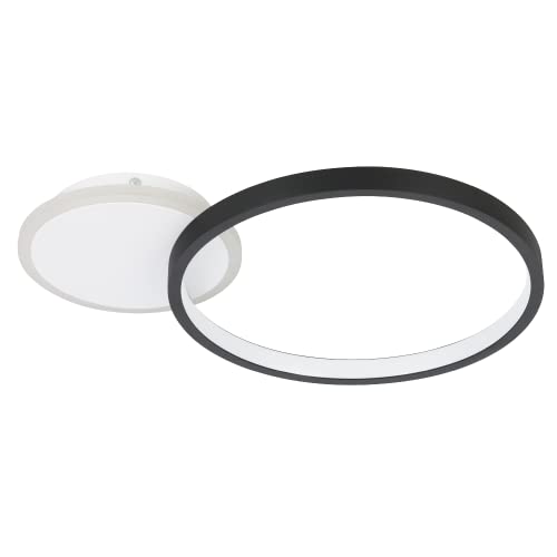 EGLO LED Deckenlampe Gafares, dimmbare Deckenleuchte mit Fernbedienung, runde Wohnzimmerlampe aus Aluminium und Stahl in weiß und schwarz, Lampe Decke warmweiß-kaltweiß EGLO LED Deckenlampe Gafares, dimmbare Deckenleuchte mit Fernbedienung, runde Wohnzimmerlampe aus Aluminium und Stahl in weiß und schwarz, Lampe Decke warmweiß-kaltweiß von EGLO